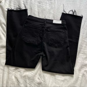 Re/Done High Rise Stove Pipe in Jet Black